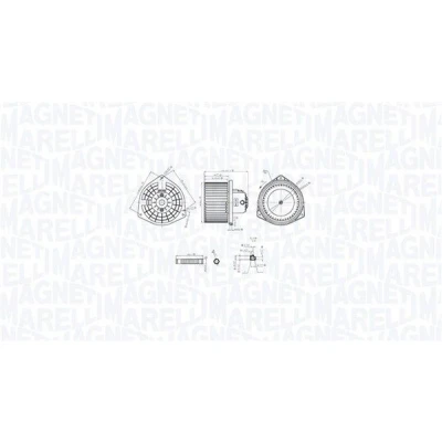Kuva MAGNETI MARELLI 069412765010 Lämmityslaitteen Puhallin MITSUBISHI: Outlander 2 SUV, PEUGEOT: 4007
