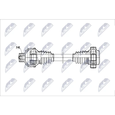 Kuva Vetoakseli, Taka akseli, oikea, vasen AUDI Q7, Q8 OE 4M0501201D, 4M0501203D