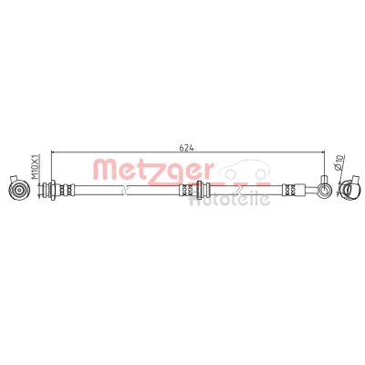 Kuva METZGER 4111834 Jarruletku Etuakseli, vasen, oikea 624