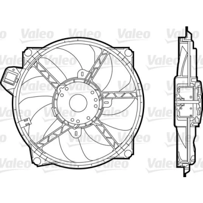Kuva VALEO 696376 Jäähdyttimen Tuuletin 370