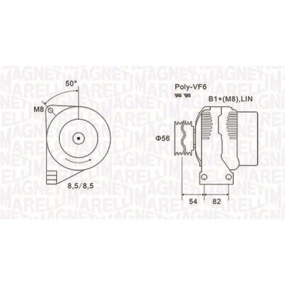 Kuva MAGNETI MARELLI 063732028010 Laturi 14V 160A VOLVO: V70 2, S60 I, XC90 I