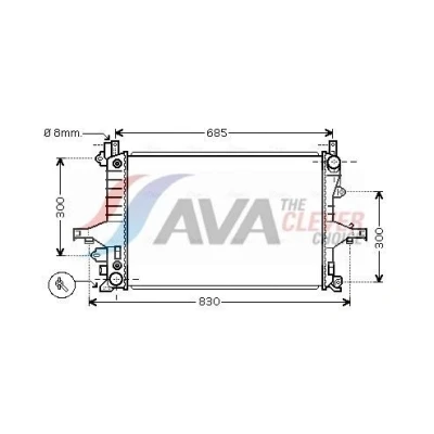 Kuva PRASCO VO2115 Jäähdytin Alumiini 620 405 32 Jäähdytysrivat juotetut VOLVO: S80 I, V70 2, S60 I
