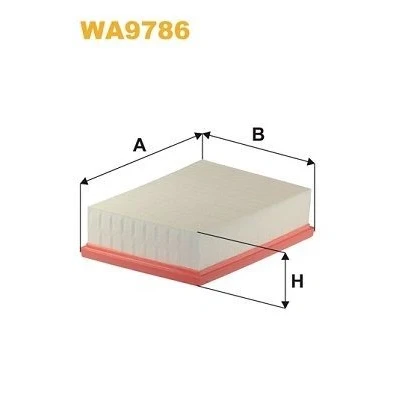 Kuva WIX FILTERS WA9786 Ilmansuodatin 58mm 162mm 231mm Suodatinpanos OPEL: Mokka / X, CHEVROLET: Trax I