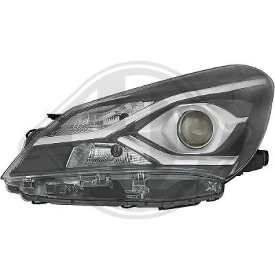 Kuva DIEDERICHS 6607381 Ajovaloumpio Vasen HIR2, W21/5W ilman valokorkeussäätimen moottoria TOYOTA: Yaris III Hatchback