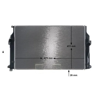 Kuva MAHLE ORIGINAL CR 2270 000S Jäähdytin 670 411 26 Jäähdytysrivat juotetut TOYOTA: RAV4 III SUV