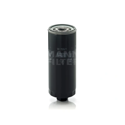 Kuva MANN FILTER W 735/1 Öljynsuodatin M 24 X 2 yhdellä peruutuksenestoventtiilillä Ruuvattava suodatin AUDI: A6 C4 Avant, 100 Sedan, Sedan