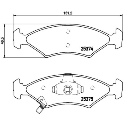 Kuva BREMBO P 30 062 Jarrupalat PRIME LINE Ring akustisella kulumavaroittimella Ilman tarvikkeita