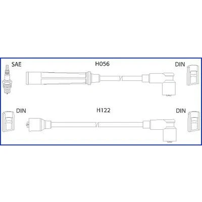 Kuva HITACHI 134474 Sytytysjohto VOLKSWAGEN: GOLF 1, Passat B2 Hatchback, Derby II