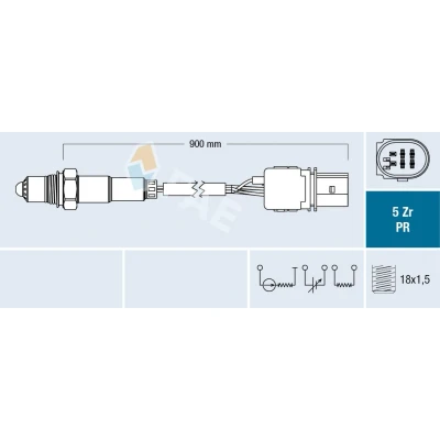 Kuva Lambda sondi, Sylinterille 1, 3 AUDI A8 D3, VW PASSAT B6, B6 Variant OE 06A 906 262 CR, 06E 265 M