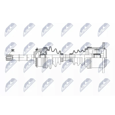 Kuva NTY NPW TY 083 Vetoakseli Etuakseli, vasen, oikea TOYOTA: HILUX 6 Pick up
