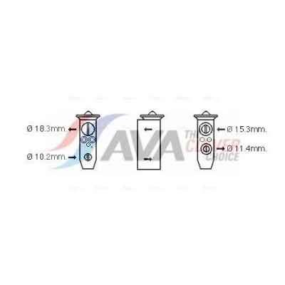 Kuva AVA COOLING SYSTEMS DN1358 Ilmastoinnin Paisuntaventtiili NISSAN: X Trail, Qashqai / Qashqai+2 I