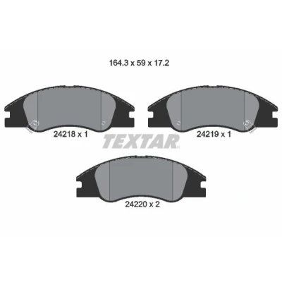Kuva TEXTAR 2421801 Jarrupalat akustisella kulumavaroittimella KIA: Cerato Hatchback, Sedan
