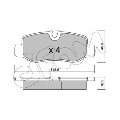 Kuva CIFAM 822 1023 0 Jarrupalat Kulumisenilmaisemelle MERCEDES BENZ: Vito Van, Tourer, Mixto