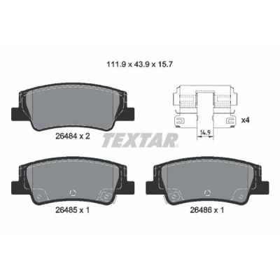 Kuva Textar 2648401 Jarrupala, levyjarru