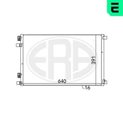 Kuva ERA 667021 Ilmastoinnin Lauhdutin ilman vedenerotinta RENAULT: SCENIC 2, GRAND 2