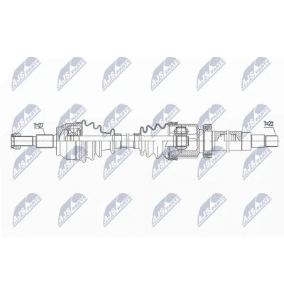 Kuva NTY NPW FR 111 Vetoakseli Etuakseli, oikea 970 81 FORD: FOCUS 3 Turnier,