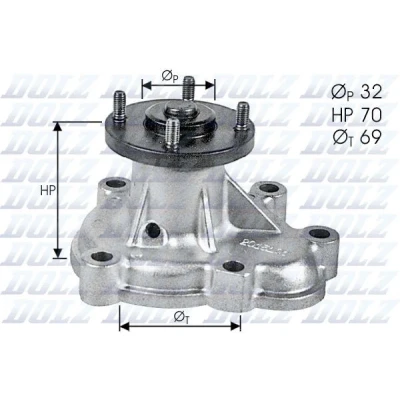 Kuva DOLZ O131 Vesipumppu OPEL: Vectra A Sedan, Corsa B Hatchback, Astra F CC