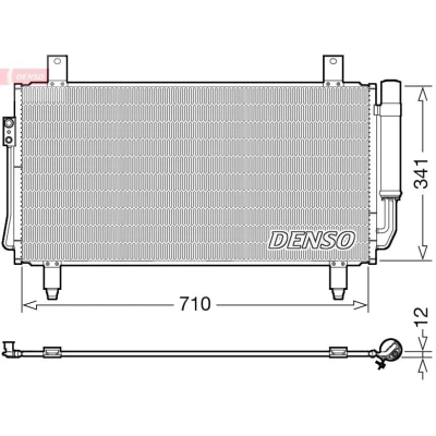 Kuva DENSO DCN45006 Ilmastoinnin Lauhdutin Vedenerottimella 678x360.6x12 R 134a 678 MITSUBISHI: OUTLANDER 3