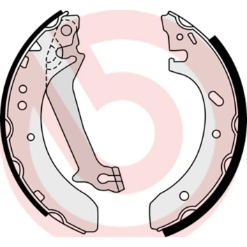 Kuva BREMBO S 23 578 Jarrukengät 203 38 Seisontajarrukahvalla