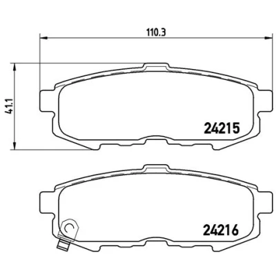 Kuva BREMBO P 49 042 Jarrupalat akustisella kulumavaroittimella Ilman tarvikkeita MAZDA: MPV 2