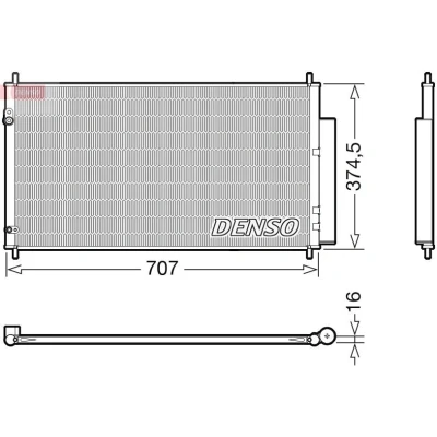 Kuva DENSO DCN40025 Ilmastoinnin Lauhdutin Vedenerottimella R 134a HONDA: CIVIC 9