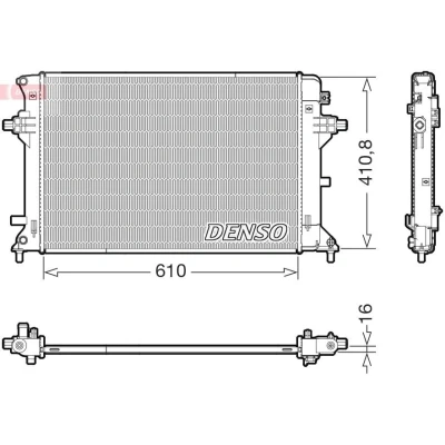 Kuva DENSO DRM41038 Jäähdytin 610mm 411mm 16mm HYUNDAI: Ioniq