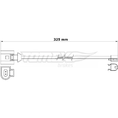 Kuva TOMEX brakes TX 31 26 Jarrupalojen Kulumisen Ilmaisin Etuakseli VOLKSWAGEN: Touareg II