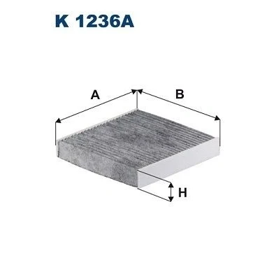 Kuva FILTRON K 1236A Raitisilmasuodatin Aktiivihiilisuodatin 185 180 30 SUZUKI: SX4 I Hatchback, SWIFT 4, 3, SUBARU: BRZ Coupe, TOYOTA: GT86 Coupe