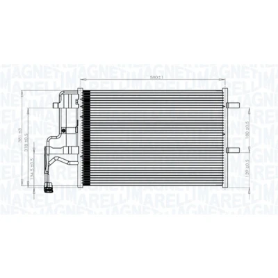 Kuva MAGNETI MARELLI 350203844000 Ilmastoinnin Lauhdutin Vedenerottimella 580x378x16 378 580 16 MAZDA: 3 Sedan, 5