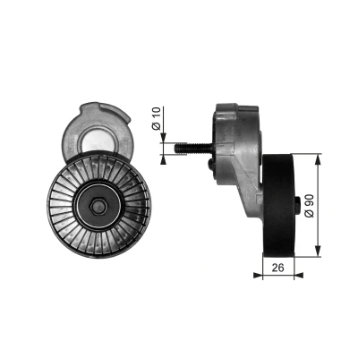Kuva GATES FleetRunner Micro V Kit T38113 Kiristysrulla CHRYSLER: VOYAGER 4