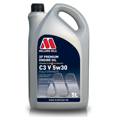 Kuva Millers Oils Xf Premium C3 V 5W 30 5l Moottoriöljy 5862 5 VOLKSWAGEN: Passat B8 Variant, B7 Golf 7 BMW: Touring, 3 Sedan