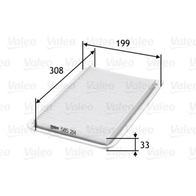 Kuva VALEO 585214 Ilmansuodatin 29 201 313 Suodatinpanos MAZDA: 3 Hatchback, 2 Sedan