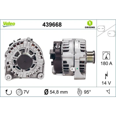 Kuva VALEO 439668 Laturi 14V 180A BMW: 5 Sedan, X5, Touring
