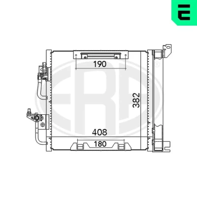 Kuva ERA 667019 Ilmastoinnin Lauhdutin Vedenerottimella 408 OPEL: Astra H Caravan, Zafira B, Hatchback
