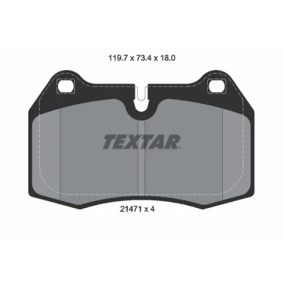 Kuva TEXTAR 2147102 Jarrupalat Kulumisenilmaisemelle BMW: 7, 8