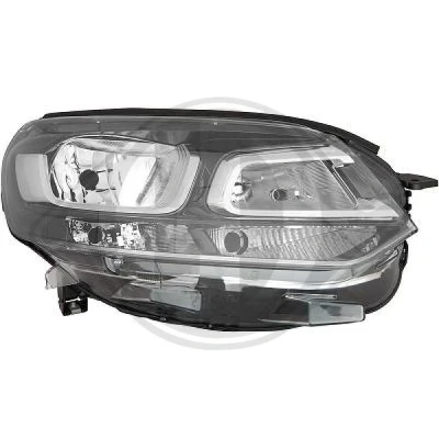 Kuva DIEDERICHS 4098080 Ajovaloumpio Oikea H7/H1, W5W, W21W, PY21W Halogeeni Oikeanpuoleiselle liikenteelle Valokorkeussäätimen moottorilla