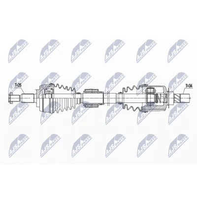 Kuva Vetoakseli, Etuakseli, vasen Renault Megane grandtour IV, halvkombi sedan IV OE 391018406R