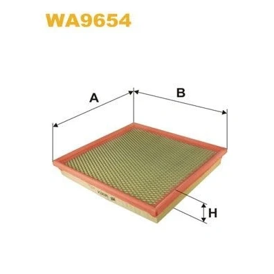 Kuva WIX FILTERS WA9654 Ilmansuodatin 37mm 250mm 255mm Suodatinpanos OPEL: Astra J Hatchback, Sports Tourer, Sedan, CHEVROLET: Cruze Sedan