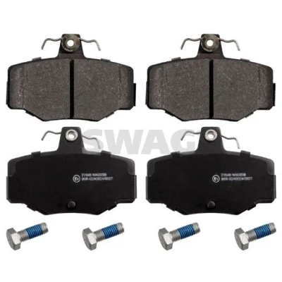 Kuva SWAG 82 91 6274 Jarrupalat Taka akseli Ilman kulumisenilmaisinta Ruuvisarjalla NISSAN: Almera 2 Limousine, II Hatchback, Primera Hatchback