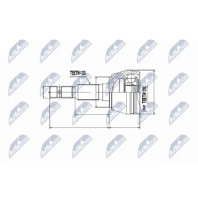 Kuva Nivelsarja, vetoakseli, Etuakseli, oikea, vasen Opel Astra g halvkombi, kombi, sedan OE 26060700, 374346