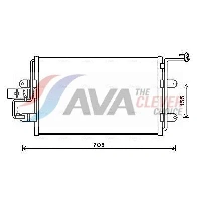 Kuva PRASCO AI5130 Ilmastoinnin Lauhdutin 13,0 12,8 Alumiini 547 R 134a VOLKSWAGEN: Golf 4, New Beetle Hatchback, Bora Sedan, AUDI: TT Roadster, Coupe