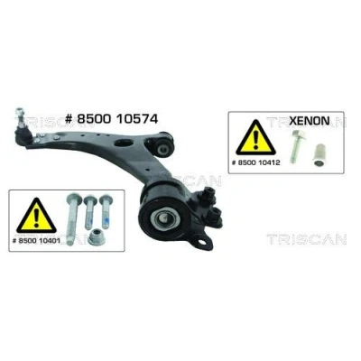 Kuva TRISCAN 8500 10574 Alatukivarsi Alapallo /pallonivelellä, Kumilaakerilla Poikittaistukivarsi 17,8, 21,8 VOLVO: V50, S40 II, C30, FORD: Focus 2 Kombi