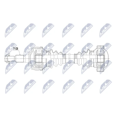 Kuva NTY NPW PS 015 Vetoakseli Taka akseli, vasen 660mm Käsivaihteisto, 6 portainen