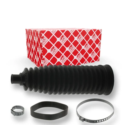Kuva FEBI BILSTEIN 40937 Paljekumisarja, Ohjaus Thermoplast Etuakseli, vasen, oikea Tiivisterenkaalla, Kuorilla BMW: 3 Touring, 1 Hatchback