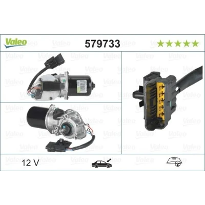 Kuva VALEO 579733 Tuulilasin Pyyhkimen Moottori 12 Edessä Ohjaus oikealla ORIGINAL PART OPEL: Vivaro A Combi, RENAULT: TRAFIC 2 Kasten