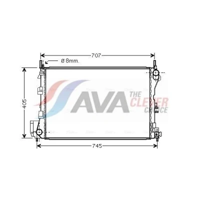 Kuva PRASCO OL2340 Jäähdytin Alumiini 650 408 31 Jäähdytysrivat juotetut OPEL: Vectra C Caravan, Sedan