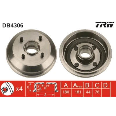 Kuva TRW DB4306 Jarrurumpu FORD: Escort 6