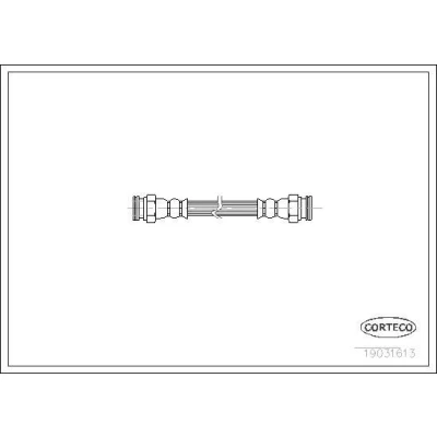 Kuva CORTECO 19031613 Jarruletku Taka akseli 165 ABARTH: 500 / 595 695 Hatchback