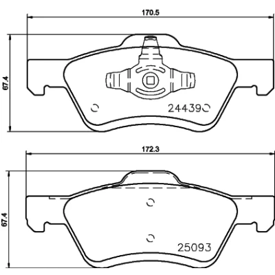 Kuva HELLA 8DB 355 014 961 Jarrupalat Ei kulumisenilmaisimelle FORD: Maverick SUV
