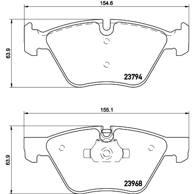 Kuva HELLA 8DB 355 011 321 Jarrupalat Kulumisenilmaisemelle BMW: 3 Touring, Coupe, Sedan